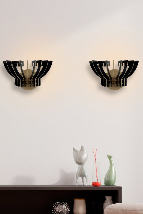 Opviq Crown Sconce 209-TS2 Negra
